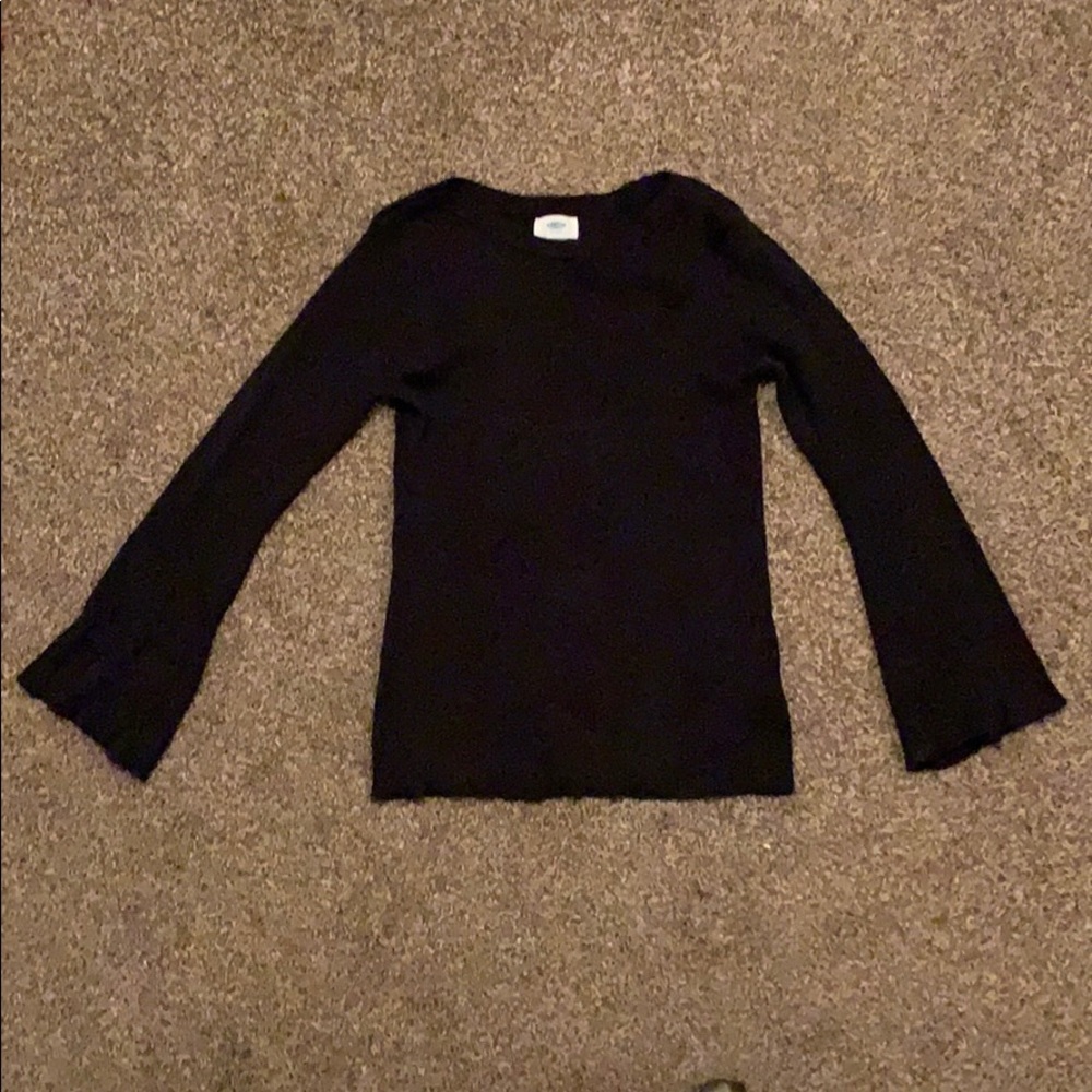 Old Navy Black Ribbed Boatneck Sweater